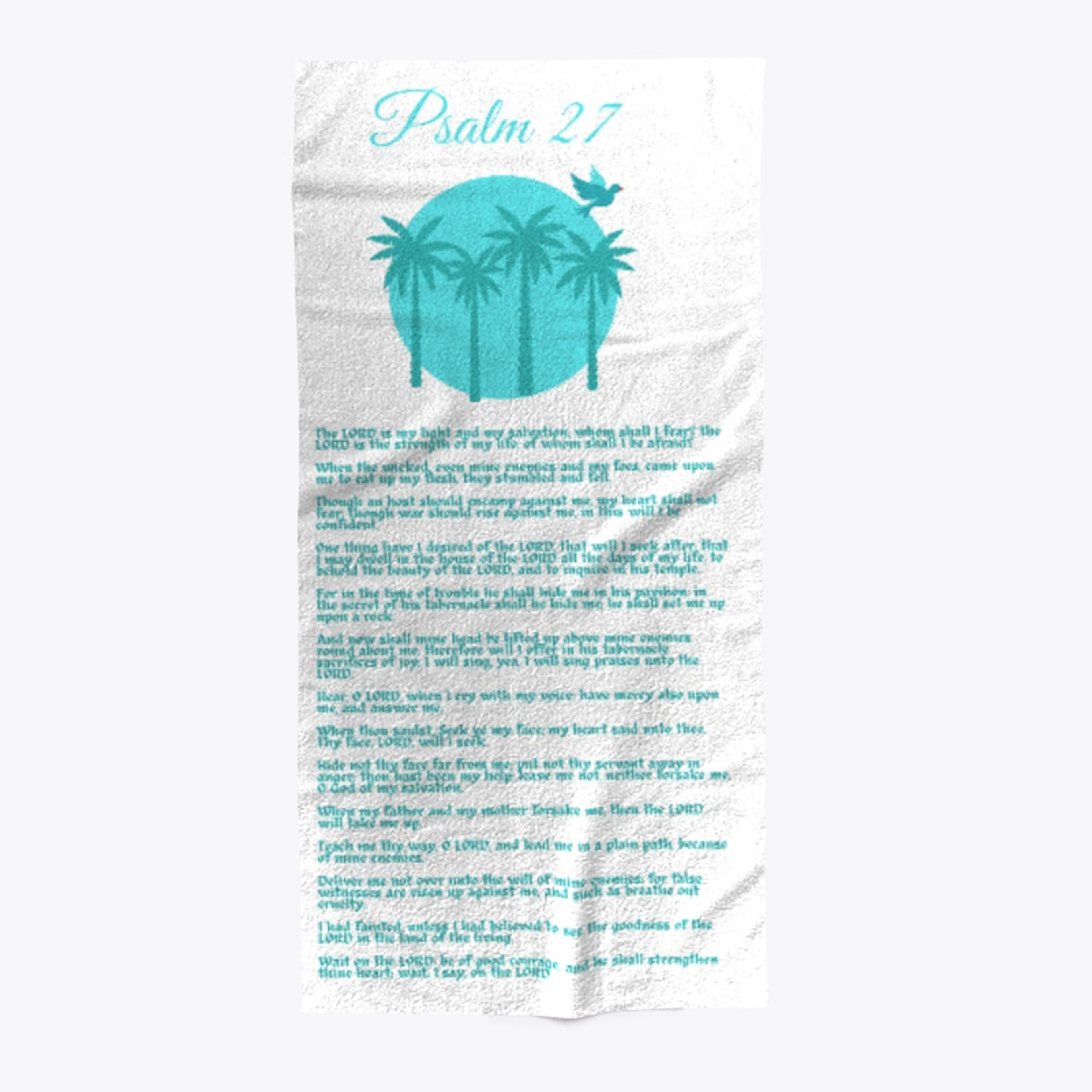 Psalm 27 Beach Towel